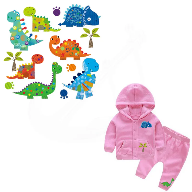 

New design Cartoon Dinosaur world Patches 24*24cm Heat Press Appliqued A-level Washable DIY child T-shirt hoodie Transfer Paper