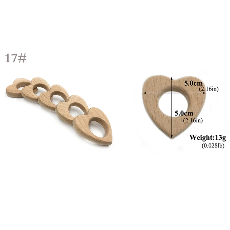1 шт. детские деревянные Прорезыватели для зубов, деревянные игрушки для прорезывания зубов, деревянные аксессуары для прорезывания зубов, подарки для детского душа