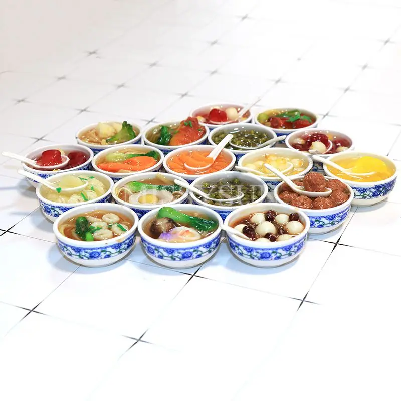 

4cm 1:6 Scale Dollhouse Miniature Chinses cuisine Dessert Noodles for Dollhouse Decor Pretend food for Miniatura Kitchen Toy
