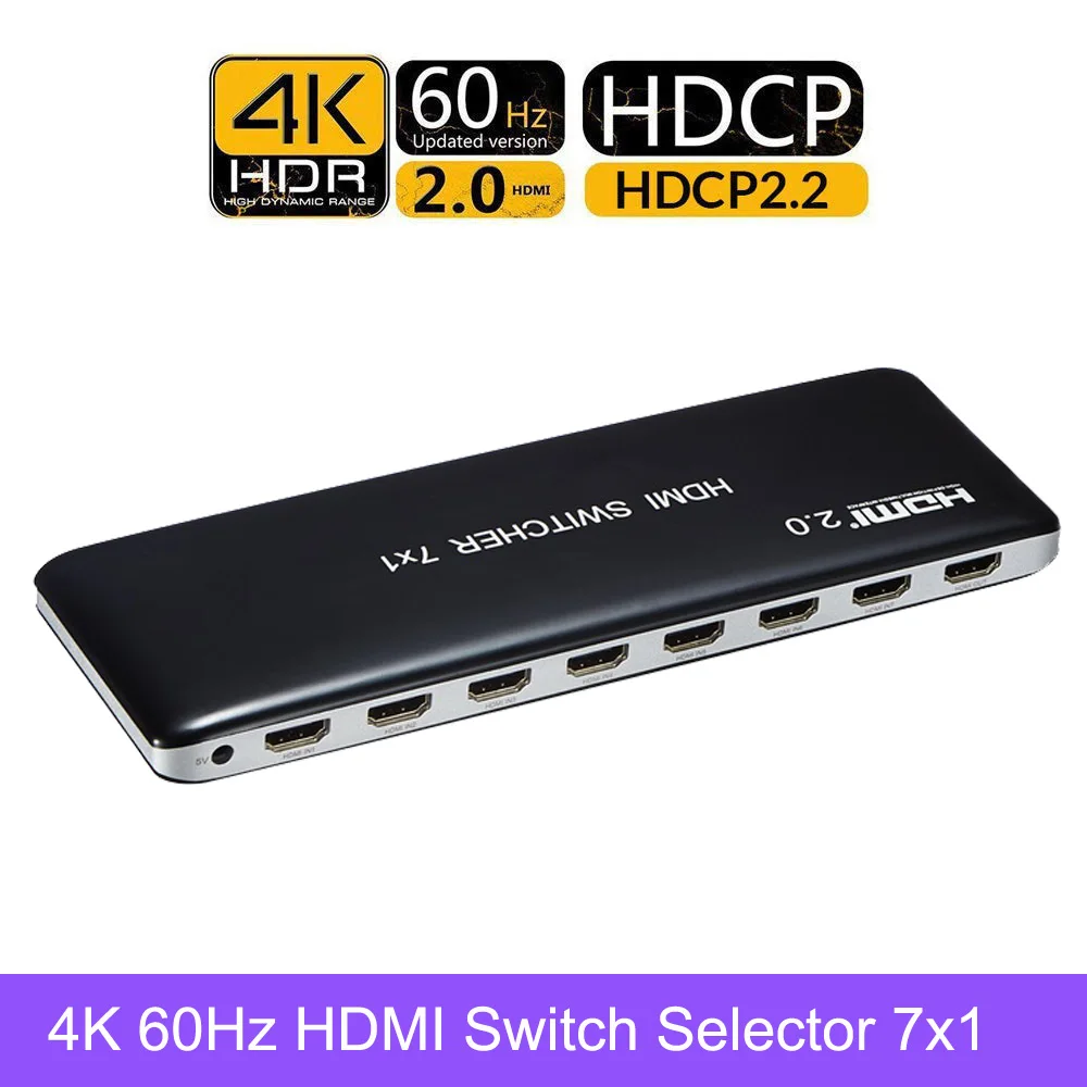 HDMI switch 4K60Hz 7X1-3