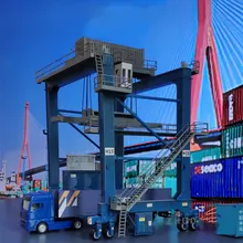 1: 87 Model Trein Ho Container Crane DIY Building Kits Statische Architectonische Scène Accessoires