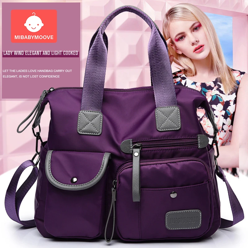  Mummy Maternity Diaper Bag Handbag Waterproof Nylon Travel Messenger Crossbody Bags Womens Handle S