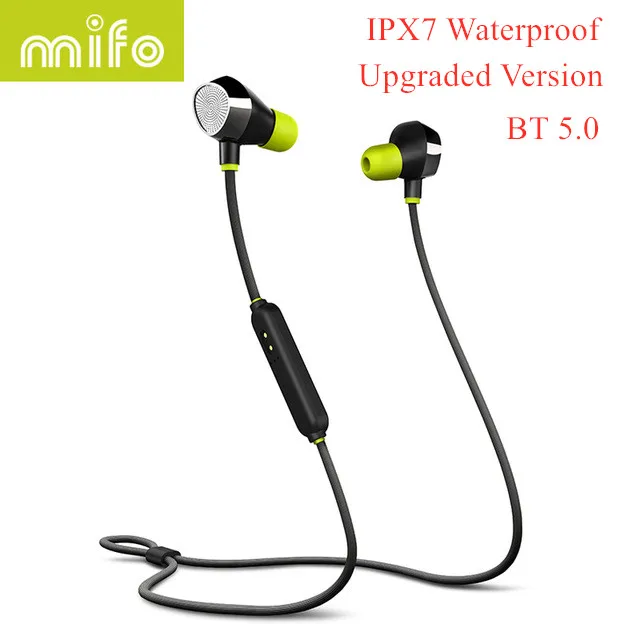 [Обновленная версия] Mifo i8 Bluetooth 5,0 спортивные наушники беспроводные стерео Hi-Fi музыкальные наушники с магнитной подзарядкой - Цвет: Black