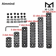 3, 5, 7, 9, 11, 13 слотов AR Rail mlok M-LOK Rail базовый сегмент Handguard раздел авиационный алюминий Picatinny Weaver для охоты