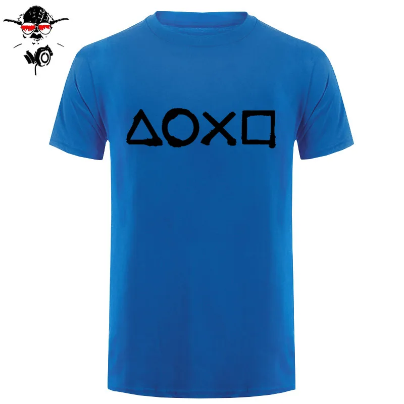 Новая Мужская хлопковая футболка с пуговицами Playstation, Повседневная футболка, мужские футболки - Цвет: 27