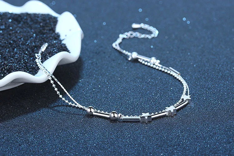 TJP Trendy 925 Sterling Silver Women Anklets Accessories Hot Sale Silver Bracelets For Girl Engagement Party Dropshipping - Image 5