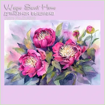 

DIY 3D Diamond Embroidery European Floral Diamond Painting Flowers Handcraft Square Rein Stick Mosaic Kit Painting Rhinestone
