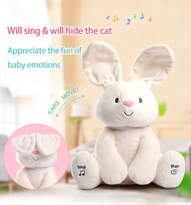 Детские мягкие плюшевые животные игрушка кролик кукла игрушка музыкальные истории милый кролик Flappy уши анти-стресс спящий детский подарок