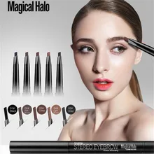 1 шт. натуральные водостойкие стойкие тени для макияжа, Косметика для макияжа, двойной с автоматическим поворотом для бровей, подводка для глаз, карандаш, инструмент