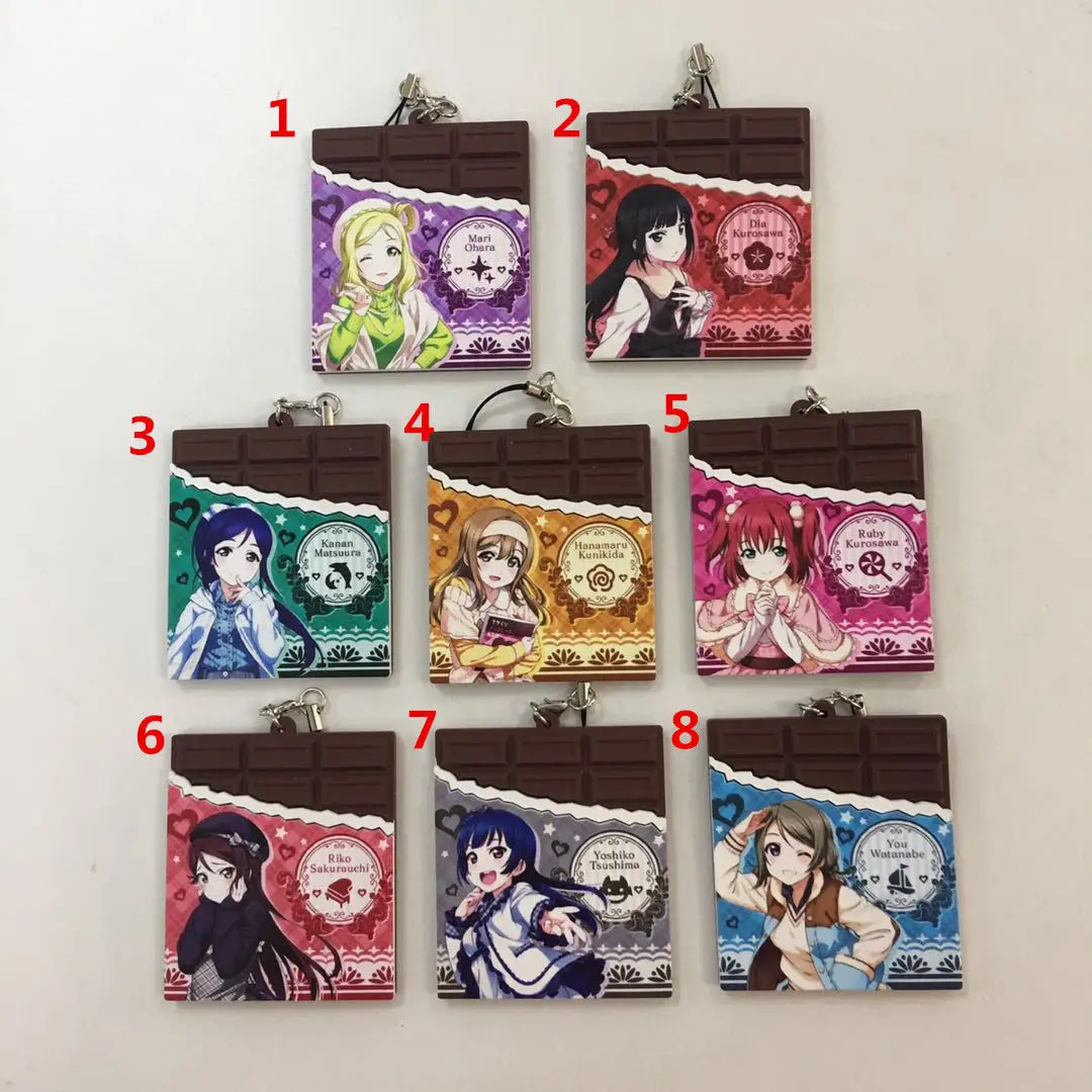 

T1378 Anime LOVELIVE lovelive rubber Keychain Key Ring Rare straps cosplay