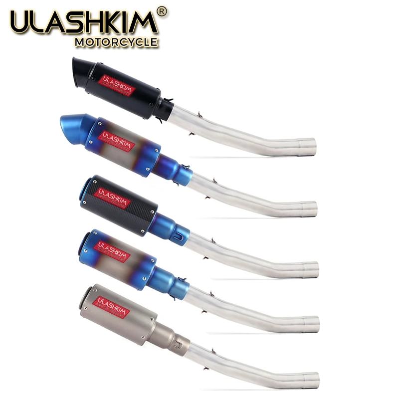 

Motorcycle Exhaust Escape Muffler Middle Contact Pipe Full System Slip on For KAWASAKI ZX 10R ZX10R ZX-10R 2008 2009 2010