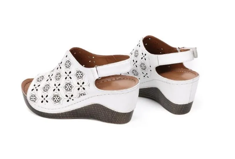 Г., новые открытые туфли из натуральной кожи с принтом женские модные босоножки элегантные удобные летние женские босоножки на танкетке