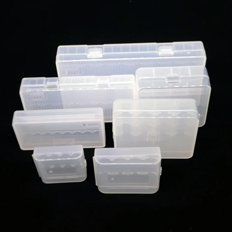 

Soshine PVC Material 18650 26650 AA AAA Battery Storage Boxes 7 Different Transparent Hard Plastic Storage Boxes