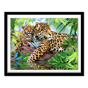 

diamant painting 5d diy diamond painting full square Diamond embroidery animals leopard diamond round buddha 102DD