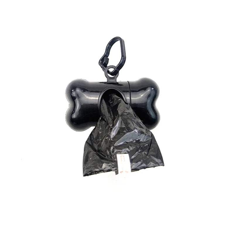 Bone Shape Pet Dog Poop Bag Dispenser Waste Garbage Bags Carrier Holder Dispenser + Poop Bags Set Pet Dog Waste Poop Bag 40DC14 (4)