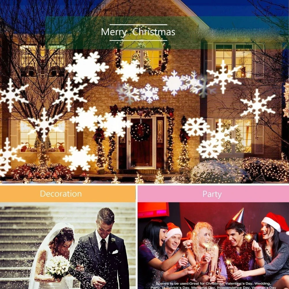 Litwod Z27 Outdoor Snowflake LED Stage Snow Lights Waterproof Light Christmas Holiday White & RGB Color Lighting party 220V 110V Litwod Z27 Outdoor Snowflake LED Stage Snow Lights Waterproof Light Christmas Holiday White & RGB Color Lighting party 220V 110V