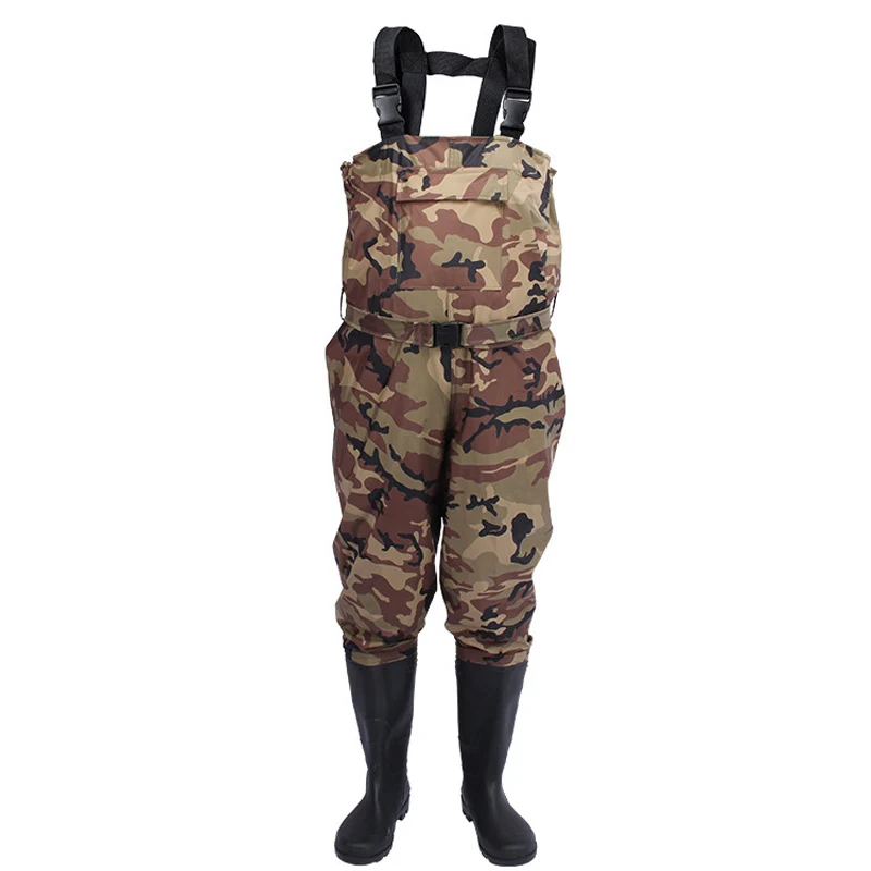 

New Chest Waders Waterproof Fishing Hunting Adjustable Belt Anti Slip Foot Pants