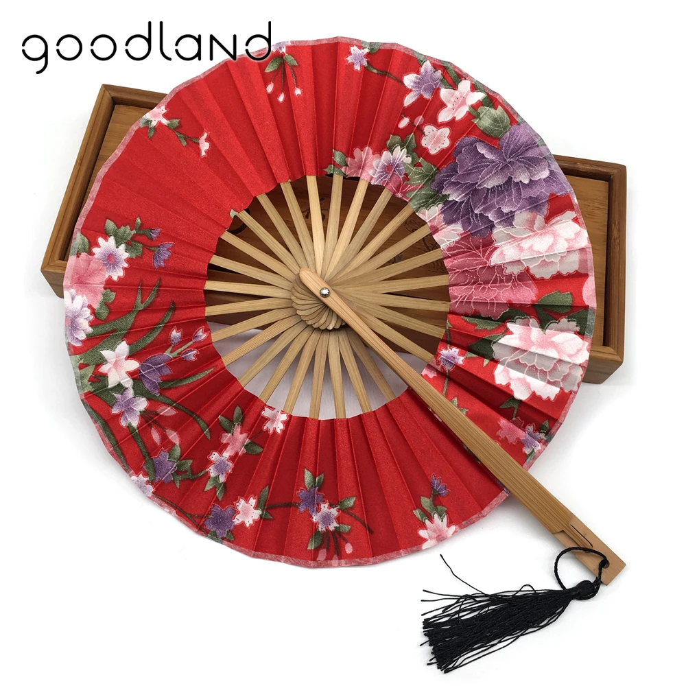 

Free Shipping 30pcs Classic Vintage Japanese Flower Blossoms Spun Silk Bamboo Asian Pocket Fan Wedding Bridal Party Gift Decor