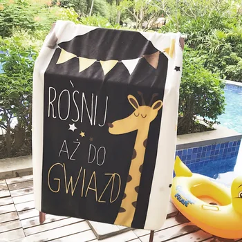 

100X140CM Cartoon durable blanket Giraffe Baby Thicken Children Double Fleece Blanket Cover Blanket for autumn travel swaddle