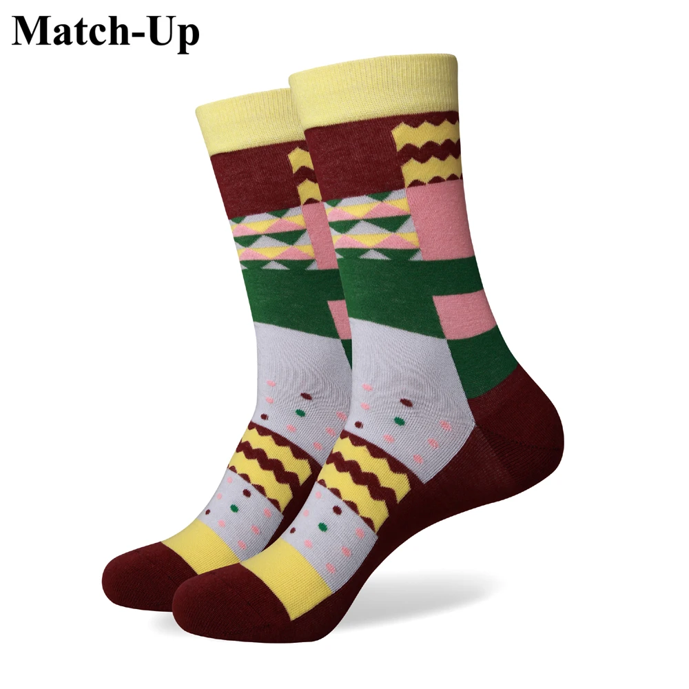 

Разноцветные мужские носки из чесаного хлопка Match-Up 268