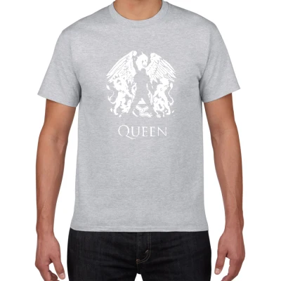 Блестящая рок-группа queen Футболка мужская крутая уличная одежда поп-рок футболка мужская летняя хлопок тяжелые Топы И Футболки в стиле рок мужская одежда - Цвет: W375 grey
