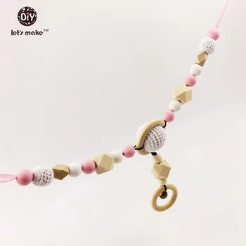 

Let's make crochet baby mobile pram chain Newborn toy Baby rattle Bright multicolor stroller chain Nursing Neclace