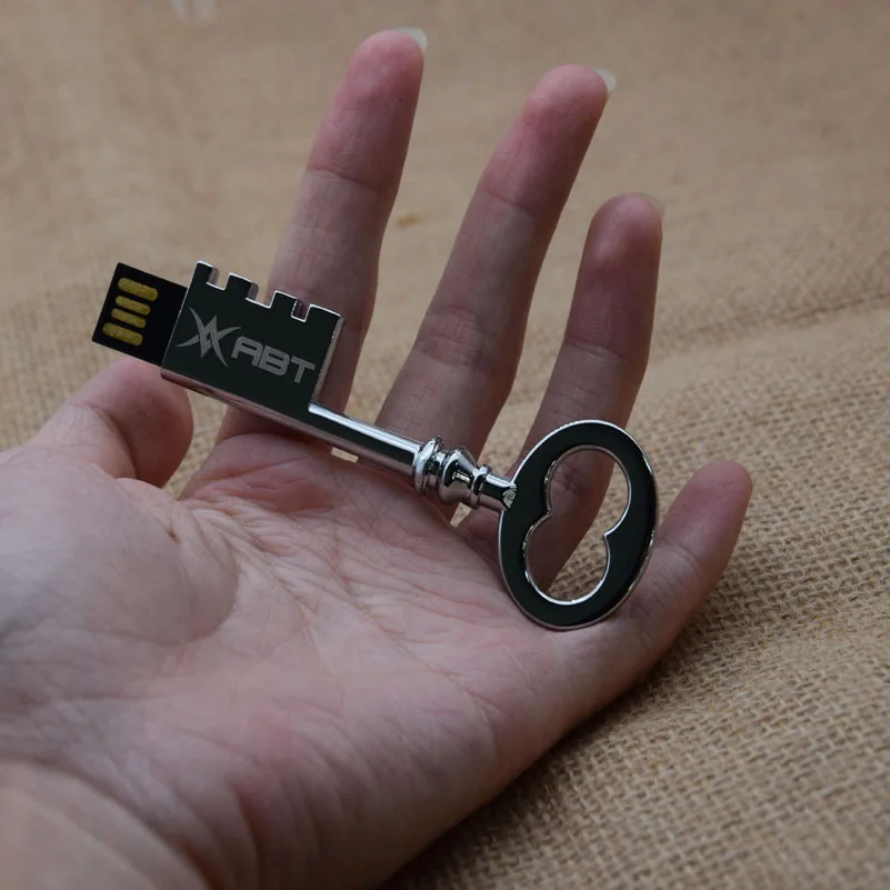 Usb Drive2.0, металл, Новое поступление, более 10 шт, бесплатный логотип, флешки, 4 ГБ, 8 ГБ, 16 ГБ, 32 ГБ, Usb флеш-накопитель, форма ключа для свадьбы, объемный подарок