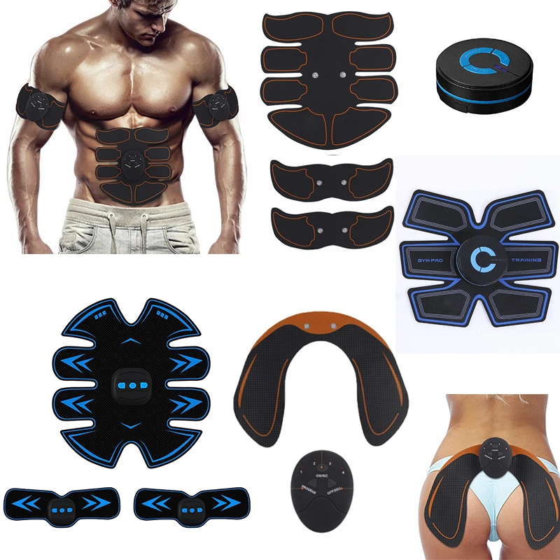 Fitness Trainer Abdominal Muscle Exerciser Belly Leg Arm Buttock Hip Exercise Electric Simulators Massage Press Workout Home Gym