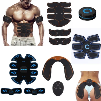 

Fitness Trainer Abdominal Muscle Exerciser Belly Leg Arm Buttock Hip Exercise Electric Simulators Massage Press Workout Home Gym