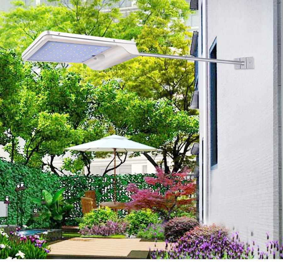 Солнечный радар Датчик света Открытый сад безопасности настенный светильник 56 светодиодный 1000 люмен корпус из алюминиевого сплава водонепроницаемое освещение