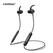 FineBlue Mate 10 Sports Bluetooth Headset Intelligent Noise Cancellation Halter-neck Wireless Earphone Neckband Headphones adaptive noise cancellation