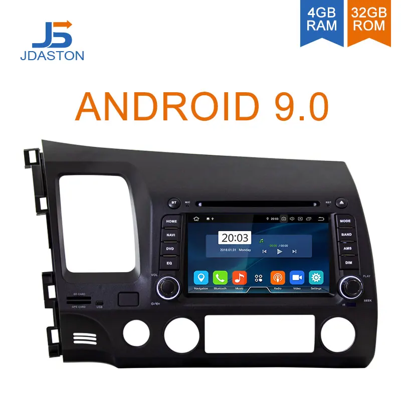 

JDASTON Android 9.0 Car DVD Player For HONDA CIVIC 2 Din Car Radio Multimedia GPS Navigation Auto Audio Stereo WIFI 8 Cores 4G