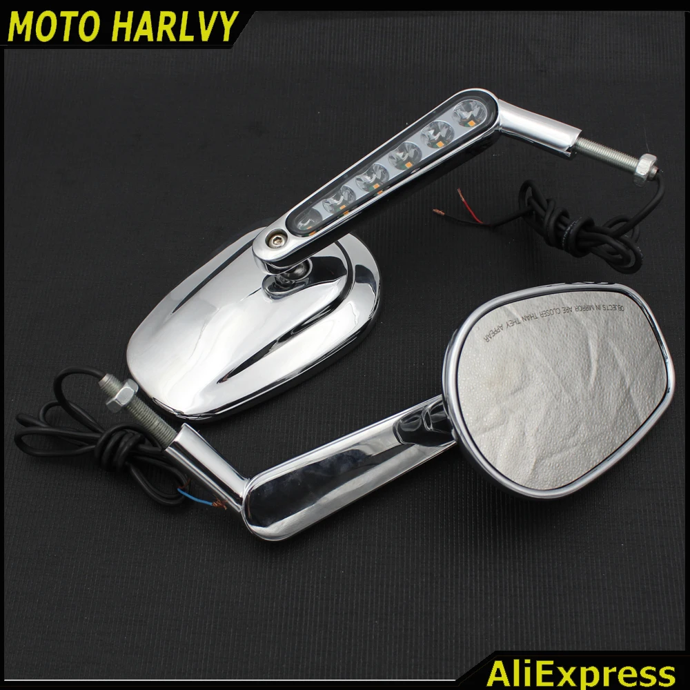 Aftermarket freeshipping Motor Rear View Left Right Mirrors with LED