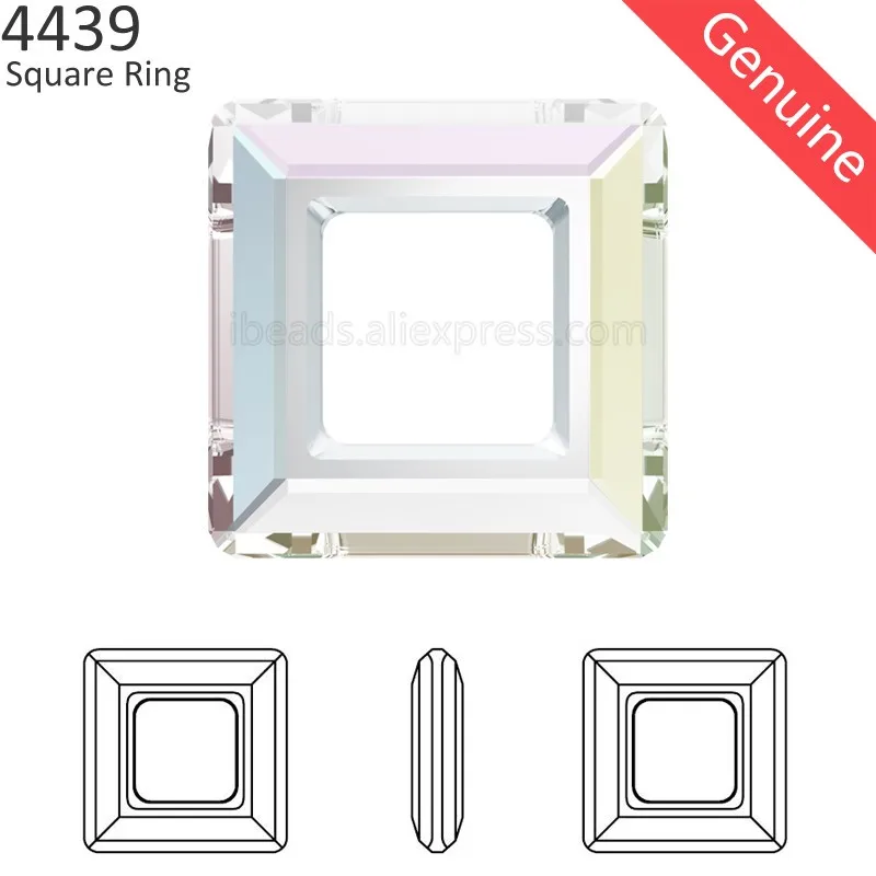 

(1 piece) 100% Original Crystal from Swarovski 4439 Square Ring Made in Austria loose beads rhinestone for DIY jewelry making