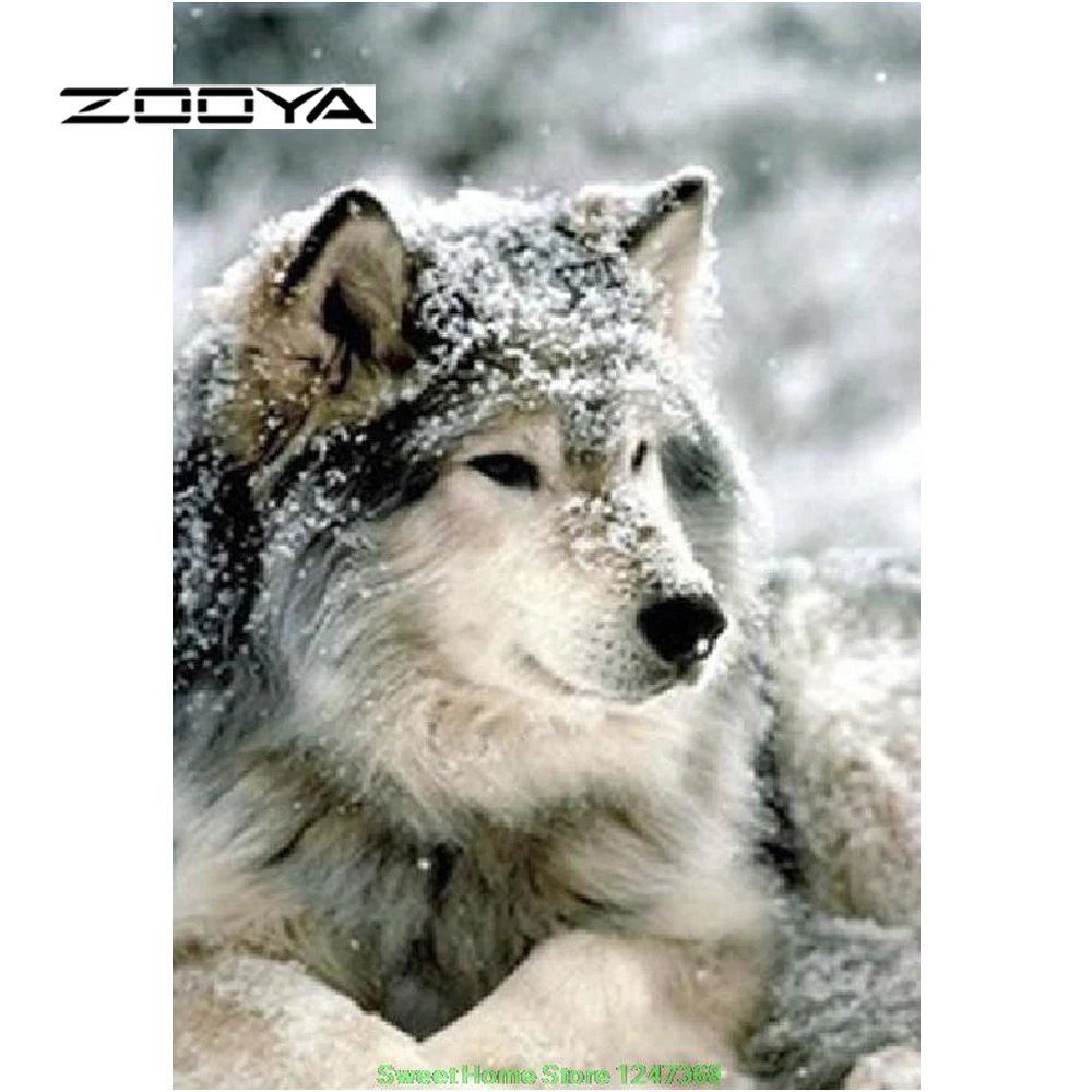 

ZOOYA Diamond Painting Animal Wolf Diamond Embroidery Crafts DIY Home Decoration Diamond Embroidery Picture Mosaic Pattern SF106