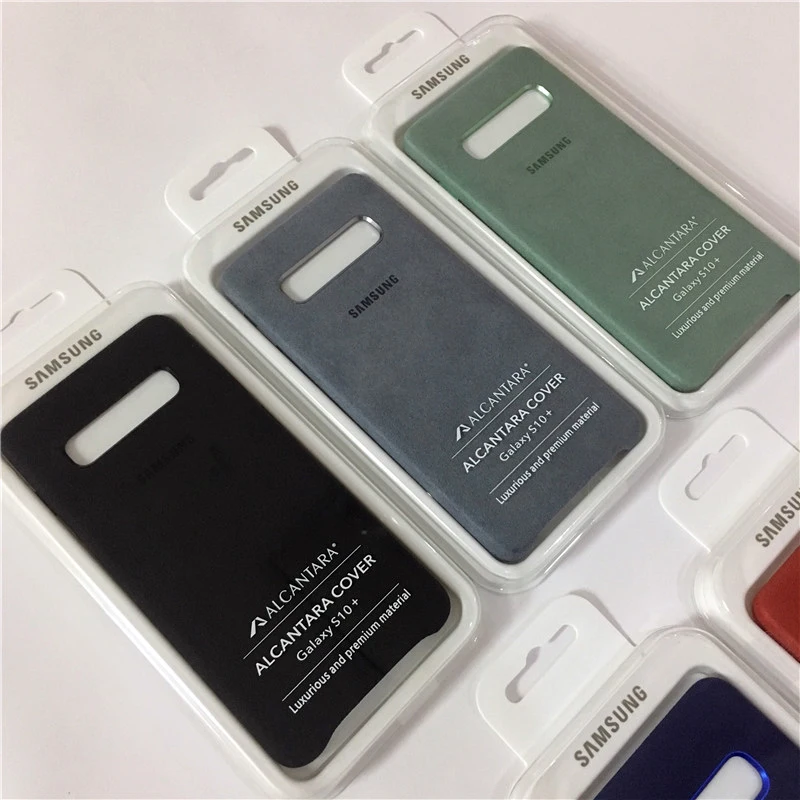 100% Original GENUINE Samsung S10 Case For Galaxy S10Plus S10 + S10E Alcantara Cover Leather Premium Full Protect Cover 5 color