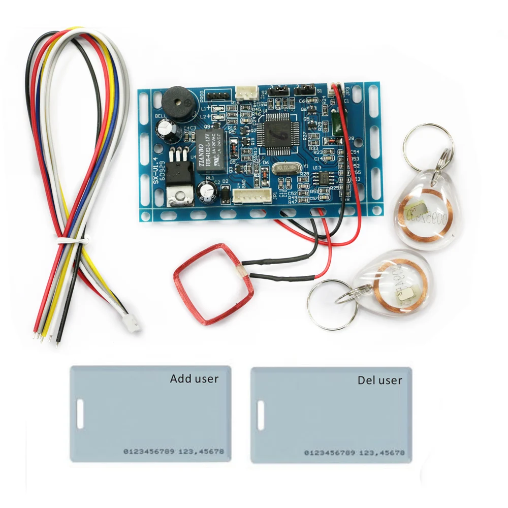 bilder für Freies verschiffen 125 KHZ Embedded RFID bord Nähe Tür Access Control System intercom-modul + 10 kristall keyfobs und 2 karten bilder für Freies verschiffen 125 KHZ Embedded RFID bord Nähe Tür Access Control System intercom-modul + 10 kristall keyfobs und 2 karten