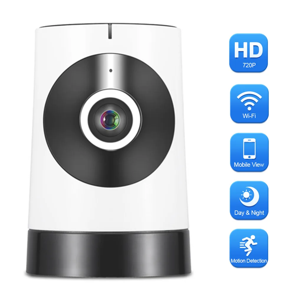 

ZILNK Wifi Camera Home Security 1.4mm Fisheye Lens Panoramic IP Camera 720P HD Indoor CCTV Wireless Network