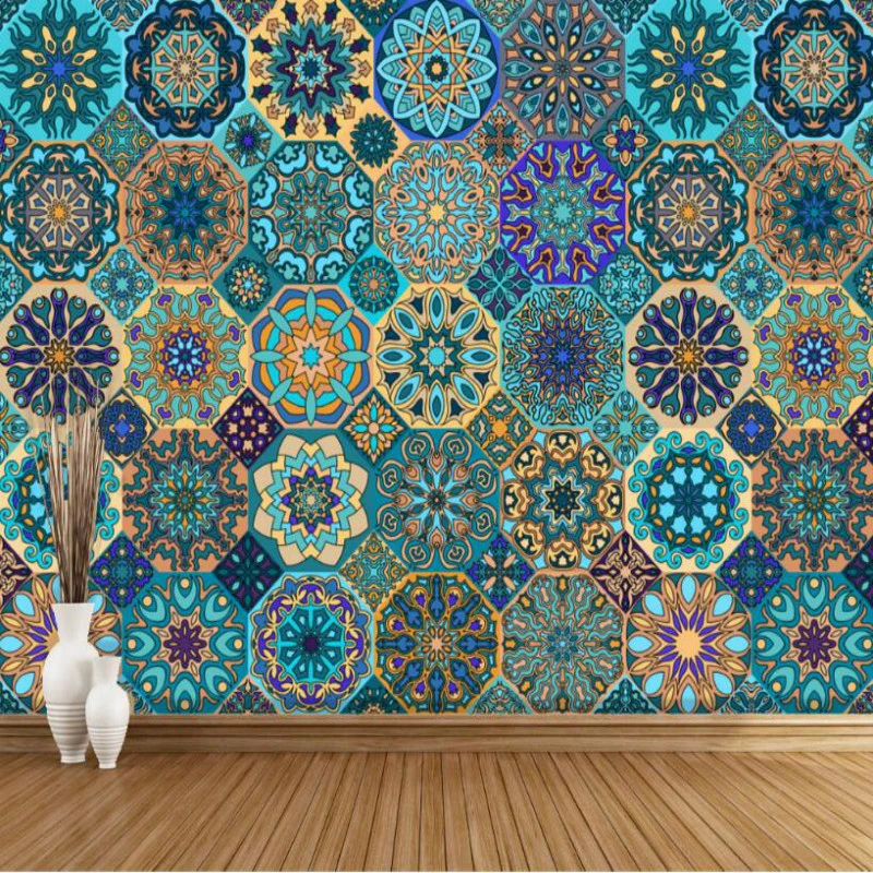 ヨーロッパレトロ柄ステッチ3d壁画の壁紙絵画リビングルーム寝室モダンシンプルな壁紙3d Mural Wallpaper For Walls Simple Wallpapersmural Wallpaper Aliexpress
