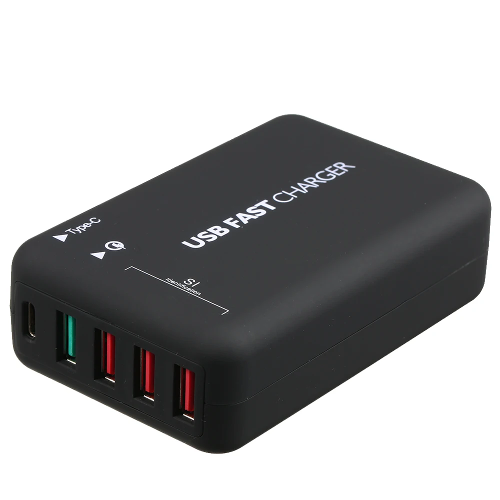 USB Hub USB Quick Charge 3.0 5 Port 6A USB Desktop Charger Adapter Hubs