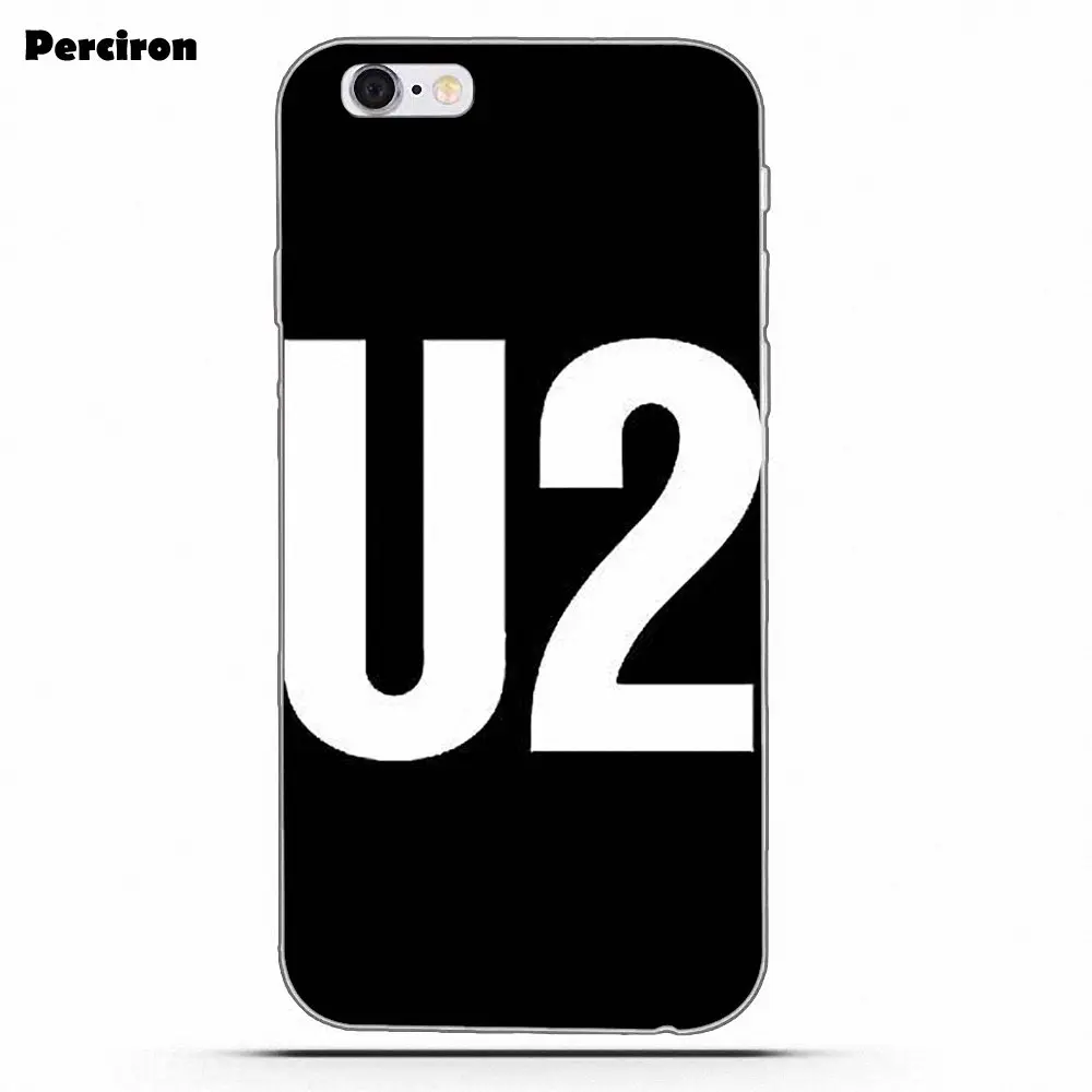 U2 черный и белый логотип для iPhone X 4 4S 5 5C SE 6 S 7 8 Plus Galaxy S5 S6 S7 S8 Grand Core II Prime Alpha мягкий