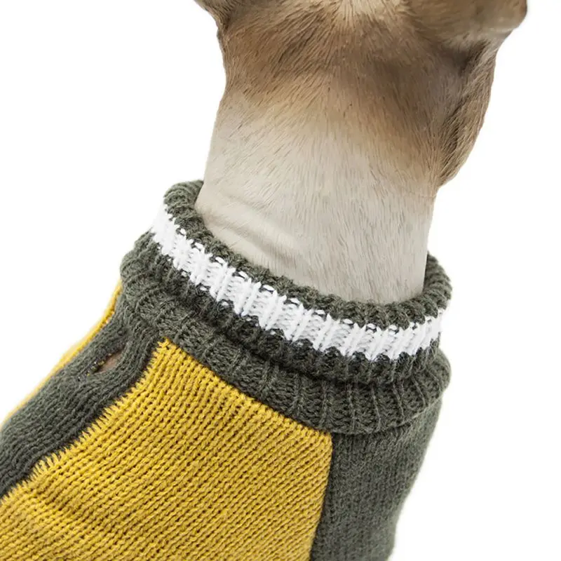 Осенне-зимний свитер с двойными носками для домашних животных, синий теплый свитер с двумя ногами для собак, зимняя одежда