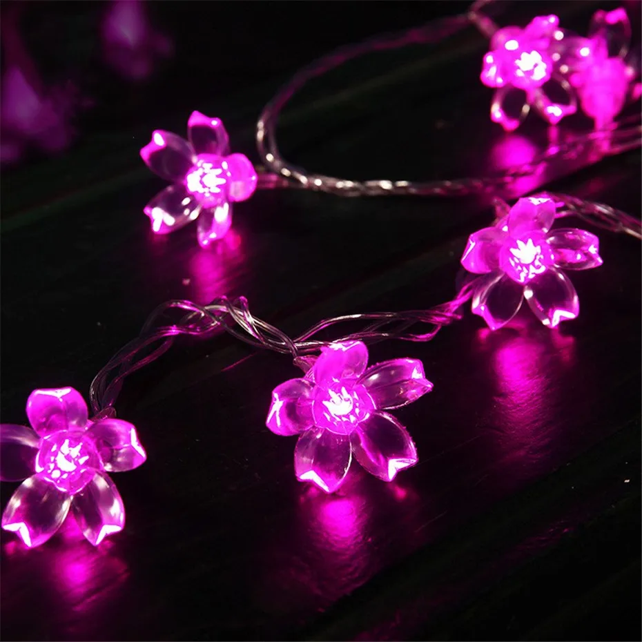Led 3AA Battery operated LED cherry Flower Christmas Holiday String Lights New yEAR