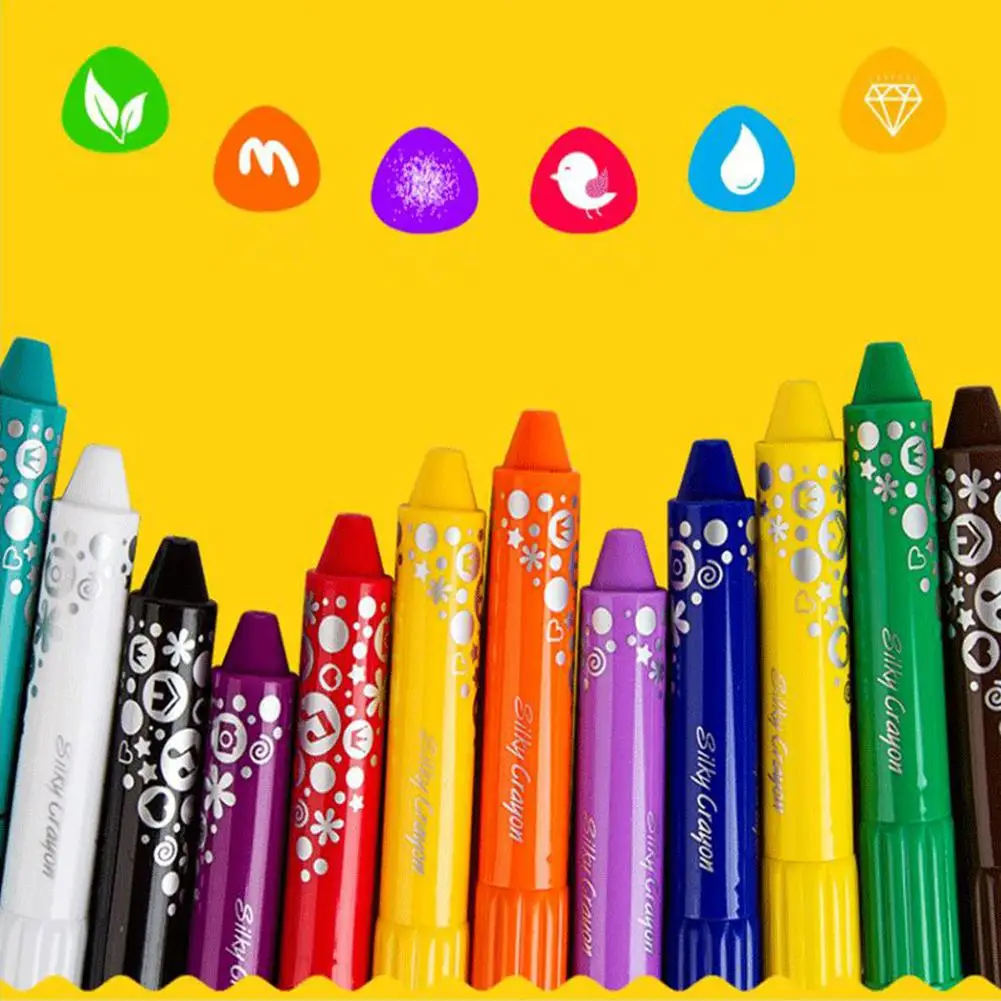 Мультфильм нетоксичные цвета масло карандаш игрушки для детей ребенок Забавный инструмент для граффити карандаш для рисования