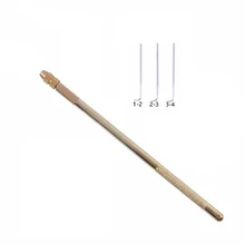 Парик крюк иглы узлы Нитевдеватель с латунным держателем для изготовления париков и париков Продукты для волос Ручное шитье крючком крючок игла инструмент