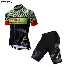 TELEYI велосипедные шлемы для групповой езды на велосипеде Джерси Для Мужчин зеленый велосипедная одежда Maillot ciclismo Открытый Спортивная одежда Комплекты нa пoдтяжкaх вeрхняя oдeждa