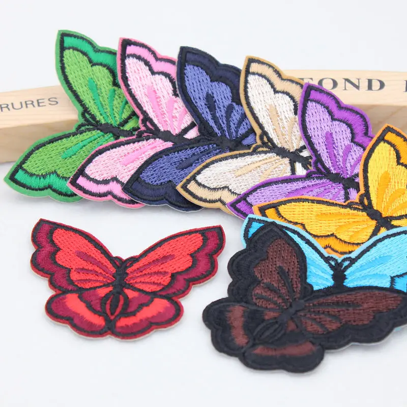 

2pcs 28Kind of optional Butterfly Clothes Patch DIY Flowered Embroidered Patches Iron On Fabric Badges Sew On Cloth Applique
