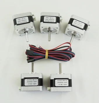 

5pcs/lot 4-lead Nema17 Stepper Motor 42BYGH 1.33A 3D Printer for CNC Engraving machine