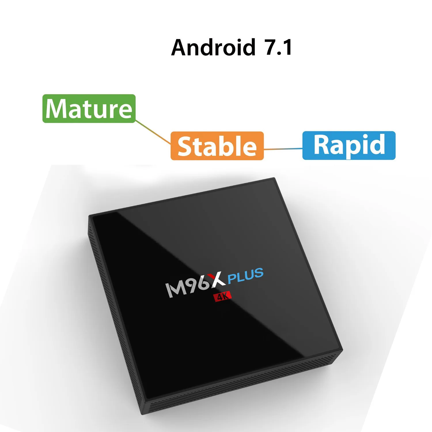 M96X плюс ТВ коробка Android7.1 Amlogic S912 64 бит Octa core 2 GB 16 GB 2,4G + 5G Wi-Fi BT4.0 LAN1000M 4 K комплект-топ Коробки Media Player