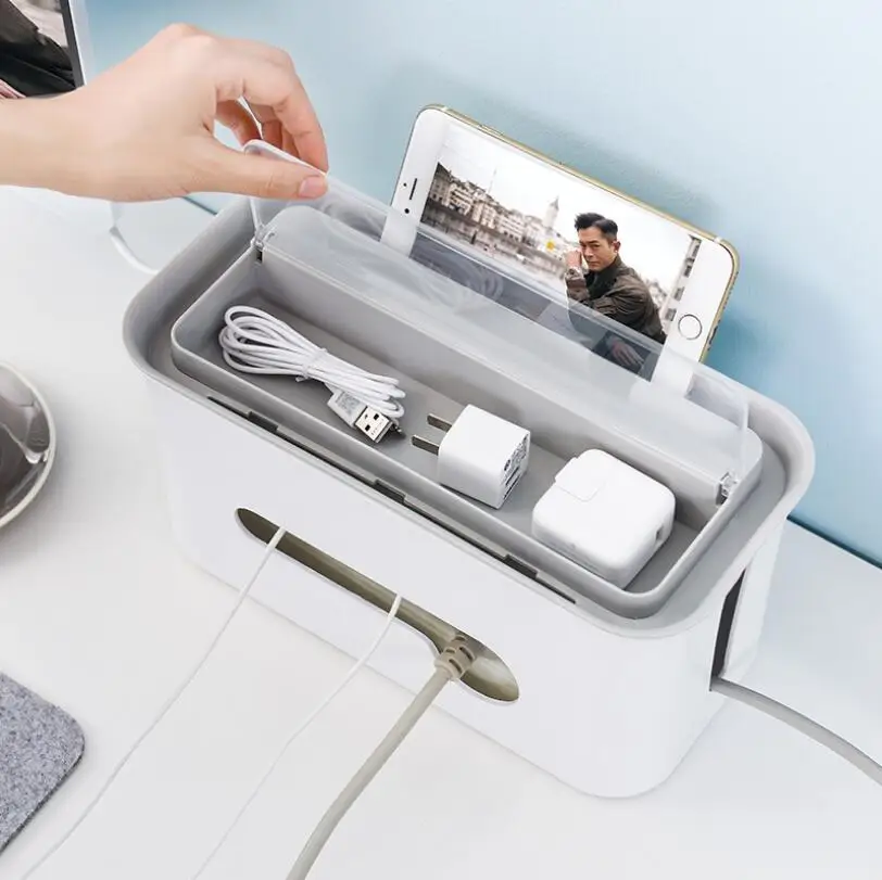 

Plastic Wire Storage Box Power Line Organizer Container Cable collect Cases Junction Box Power Strip Cord Storage Boxes SN-177
